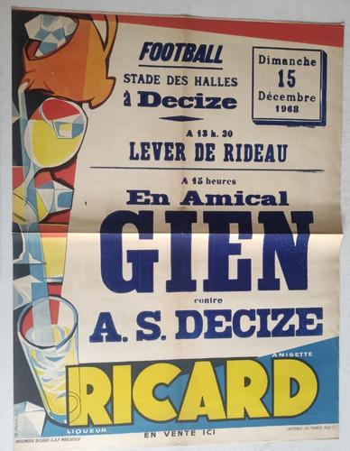 Affiche ancienne football - affiche,