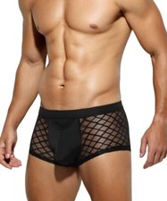 Boxer Transparent Homme Mesh Boxershorts sous-Vêtement Shorty Caleçon