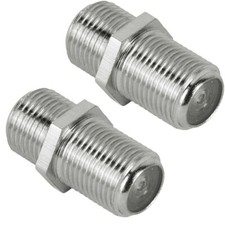 2 x Raccord  Fiche F Femelle / Femelle  Adaptateur  Pour Câble Satellite  TNT TV