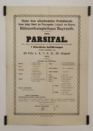 Bayreuth festival 1912 affiche - festival,