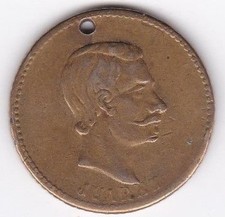 Mexique Jeton en Laiton Juarez Republica Mexicana 1875