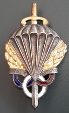 Insigne Badge Brevet PMP 1950s Préparation Militaire Parachutiste ORIGINAL