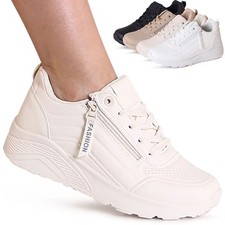 Baskets À Talon Plat Pour