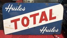 plaque émaillée Huiles Total