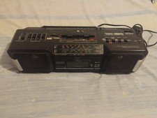 Boombox ghetto blaster Radio lecteur cassettes vintage Sharp WQ‑T282Q 1980 Japan