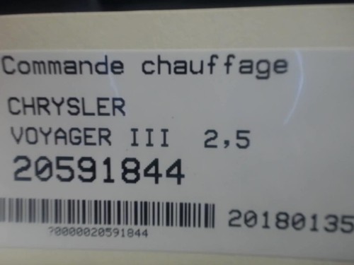 Commande chauffage chrysler - commande,