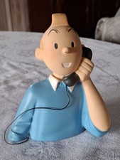 Tintin au téléphone – Résine polychrome,13.5 Cm ,légère Marque Voir Photo