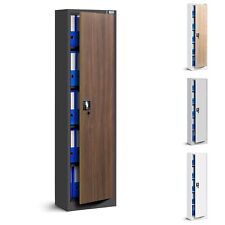 Armoire de Bureau Métallique 4 Etagères Tôle d'acier Portes Battantes