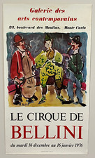 EMMANUEL BELLINI Cirque AFFICHE Galerie Arts Contemporains MONTE CARLO 1976