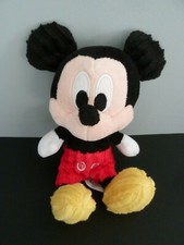 T7- DOUDOU PELUCHE MICKEY DISNEY NICOTOY SHORT VELOURS GROSSE COTE 22CM - TTBE