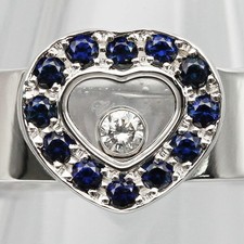 Bague cœur en or blanc 18