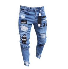 Jean déchiré homme Biker