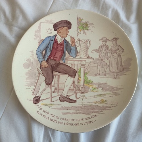 Assiette parlante faience - assiette, de