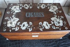 Ancien boite a cigare bois et
