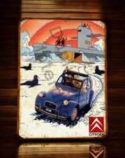 plaque métal vintage Tintin