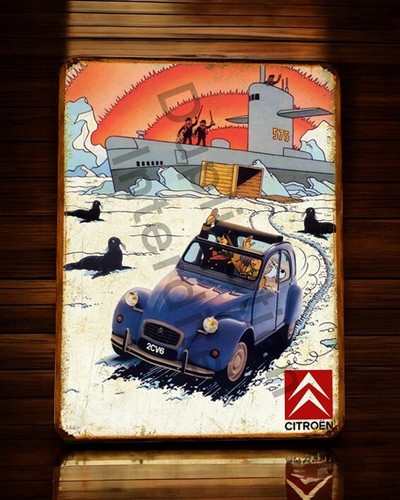 Plaque métal vintage - plaque, tintin