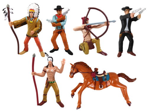 Figurines cowboys indiens - cowboys,