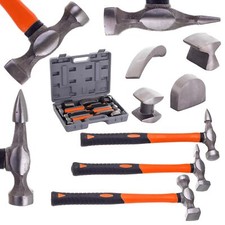 Kit de 3x Marteaux et tas pour Carrosserie de Voiture et de Bosses 7pcs
