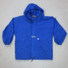 Imperméable Capuche Vintage 90s K-Way 12 Ans Bleu Polyamide Zip