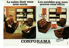 Publicité Advertising 0122  1978  meubles mobilier Conforama  salon 2 pages