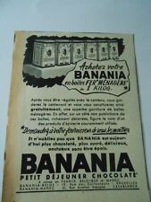 Publicité 1950 - Banania petit déjeuner chocolaté en boites Fer