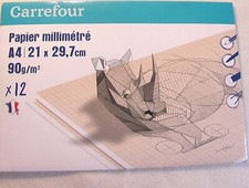 PAPIER MILLIMéTRé LOT 2 X 12