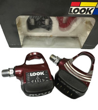 Pédales Vélo Course Vintage Look PP 196 Rouge Pourpre Année 1992