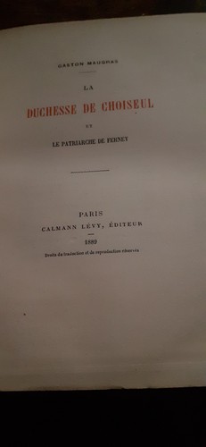 Duchesse choiseul et - choiseul, le