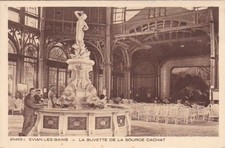 Carte postale ancienne postcard EVIAN-LES-BAINS 25483 buvette  source cachat