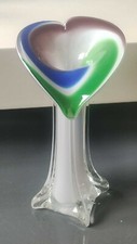 Vase soliflore design/Fleur d Arum, Jack in the Pulpit en verre Art Murano/20 cm