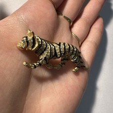 Broche Tigre Doré, Strass