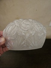 Plaque De Lustre Epoque Art Deco En Verre Hettier Vincent Et Baccarat