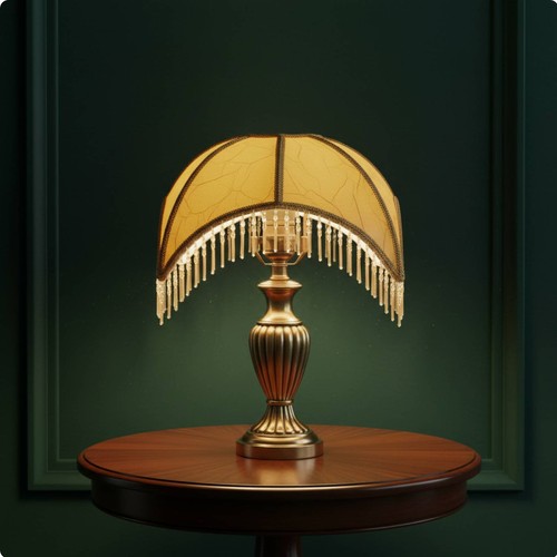Abat jour vintage franges - abat-jour,