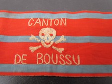 BRASSARD DU MAQUIS BELGE DU CANTON DE BOUSSU ORIGINAL WW2 RESISTANT WALLON 39-45