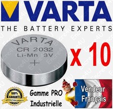 10 piles VARTA Lithium 3V CR2032 BULK - Dispo aussi x2 ou LR6 LR03 CR2025 CR2016