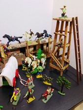 DIORAMA STARLUX SALOON COWBOY  INDIEN - VINTAGE - JOUET ANNÉES 60/70