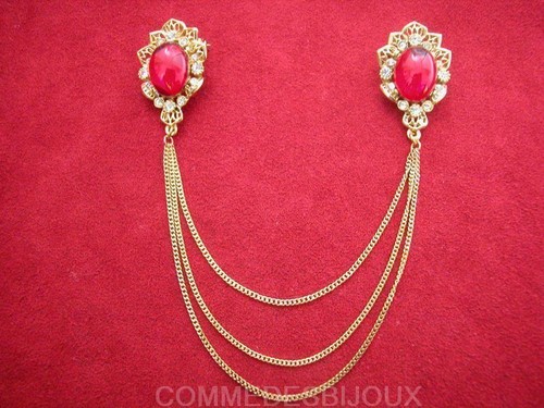 Double broche chaînée néo - broche, "néo