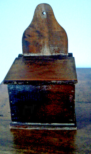 Boîte murale ancienne bois - boîte,