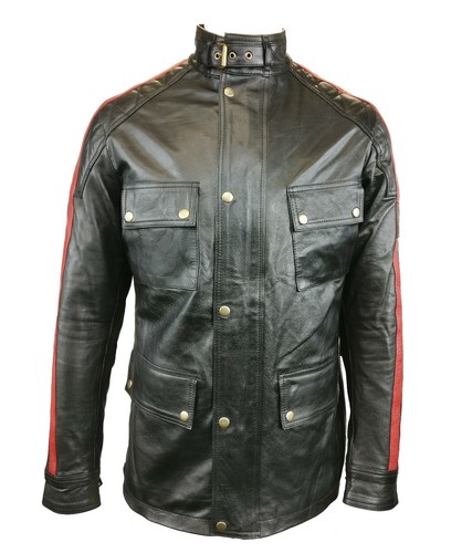 Veste cuir noir pour - veste, en