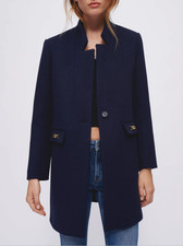 Maje manteau femme bleu - manteau,