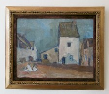 JEAN ADRIEN MERCIER, HUILE SUR CARTON, ETUDE SIGNEE, SITUEE-GUERANDE, circa 1925