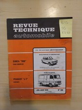 Revue Technique Peugeot J7 1.5 1.6 1.8 essence 1965 1976 Rta Evolutio Simca 1100