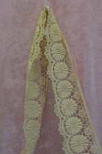 ANCIEN 13 M DE GALON PASSEMENTERIE TISSU BRODERIE RIDEAUX DOUBLE RUBAN LAINE