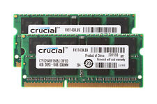 Crucial 8 Go ( 2X 4 Go ) 2RX8 PC3-8500S DDR3 1066Mhz SODIMM Mémoire d'ordinateur
