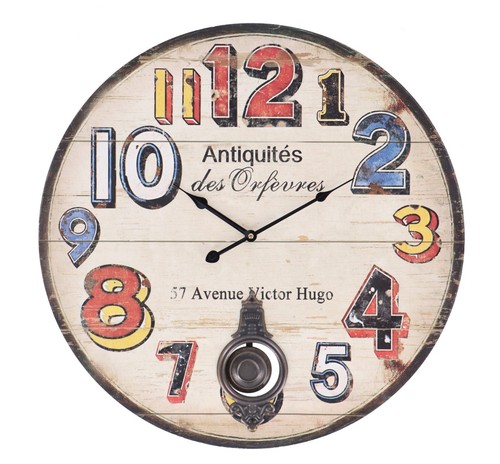 Horloge murale ronde avec - horloge,