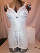 Gaine Corset Exquisite Form Blanche T 90C (34C) 1528 6 Jarretelles Vintage 1966