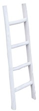 Échelle Porte-Serviettes en Bois Finition Blanc Ancien