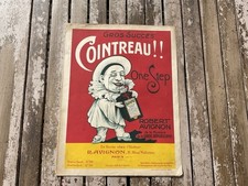 RARE PUBLICITÉ COINTREAU ,1923, LITHOGRAPHIE,PIERROT ,TAMAGNO,alcool,partition