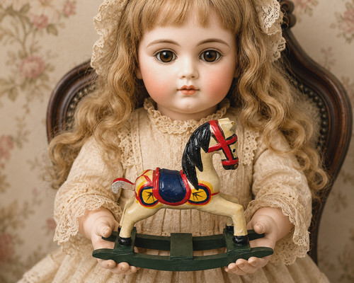 Cheval bascule miniature en - bascule,