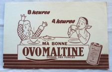 BUVARD - OVOMALTINE - ENFANTS À TABLE PETIT-DÉJEUNER -